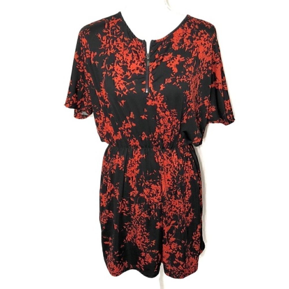 Mac + Jac Coral Floral Tunic Dress Medium